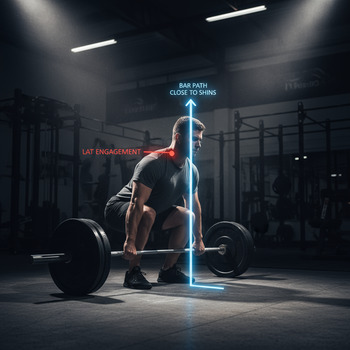 Deadlift frame with close bar path