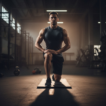 Half-kneeling hip flexor stretch — upright setup