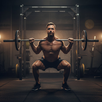 Member Neha setting up for a focused back squat set