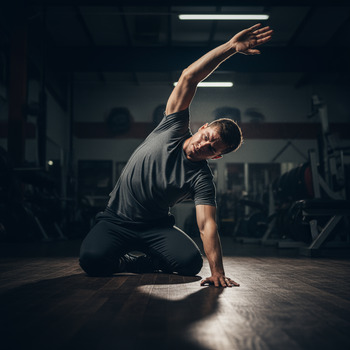 Thoracic rotation drill — knees stacked, hands together