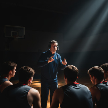 Coach briefing the group with clear cues