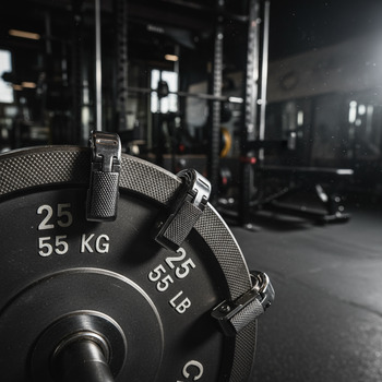 Locking collars clipped onto a calibrated plate