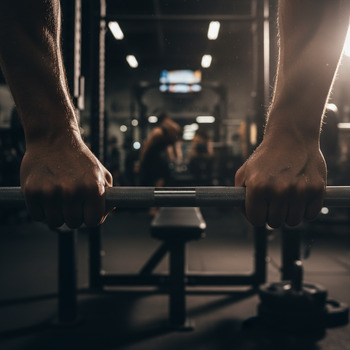 Neutral barbell grip over even knurl
