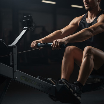 Rowing finish position with neutral wrists