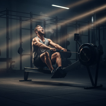 Rowing slide back with long exhale