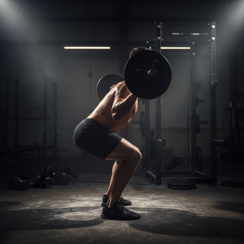 Common squat fault: knees collapse inward and heel lift