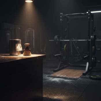 Cleanup station with wipes and chalk brush